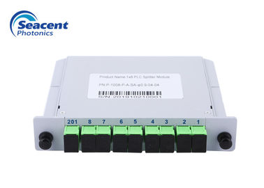 modulo a fibra ottica 0.9mm di inserzione del contenitore di separatore dello SpA 1x8 con il connettore dello Sc APC