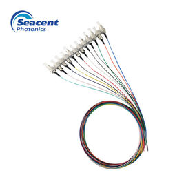 Treccia a fibra ottica del fascio di colore del rivestimento 12 PVC/di LSZH con il connettore dello Sc UPC